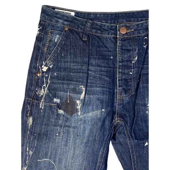 Man x One Teaspoon Cowboy Mr Golds Relaxed Tapered Jeans Size 32R - Picture 3 of 9